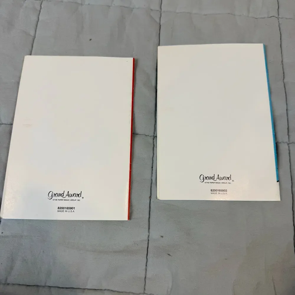 2 Vintage Super Mario Holiday Christmas Cards Grand Award Paper Magic Group